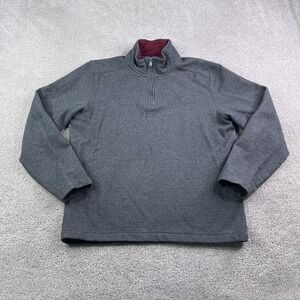 Bonobos Sweater Mens Medium Grey Stretch Cotton Quarter Zip Pullover Sweatshirt